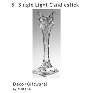 Vintage MIKASA Slovenia Lead
Crystal Art Deco Candleholder (1)